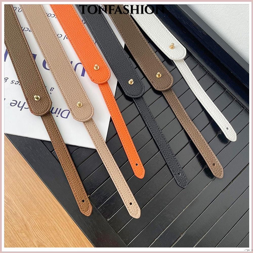 Tonfashion สายคล้องกระเป๋า, สายคล้องไหล่ หนัง PU กว้าง, แฟชั่น ปรับได้ เปลี่ยนได้ สีพื้น กระเป๋าถือ เข็มขัดผู้หญิง