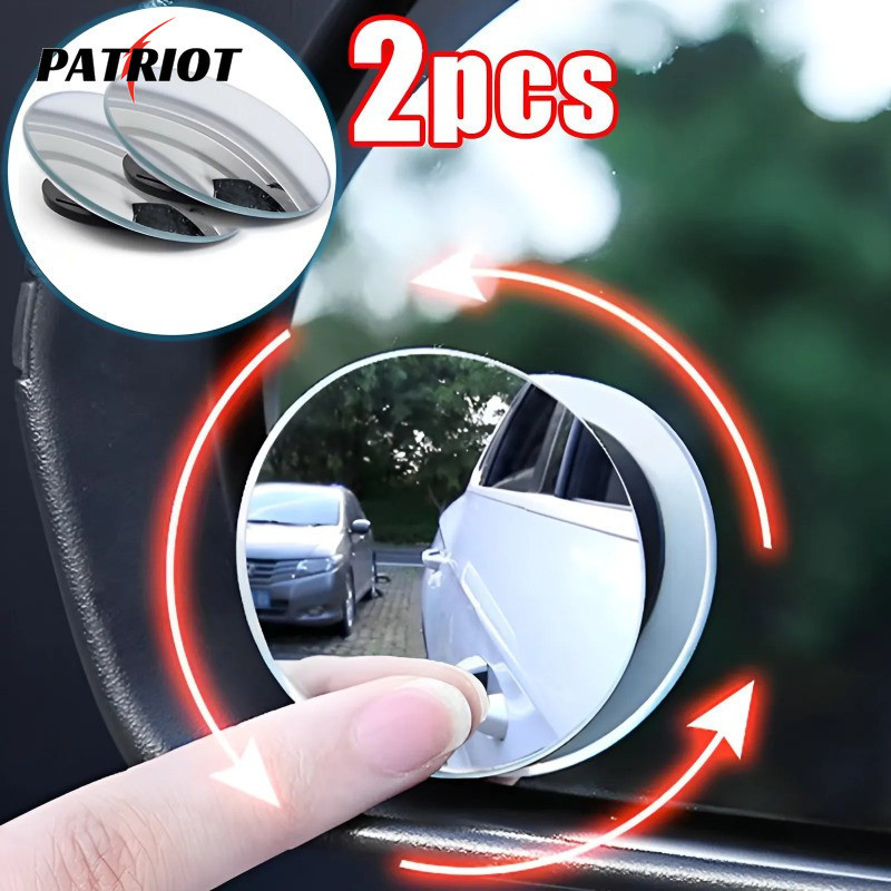 [PATRIO] กระจกมองหลัง มุมกว้าง 360 องศา ปรับได้ อุปกรณ์เสริม สําหรับรถยนต์ รถบรรทุก 2 ชิ้น
