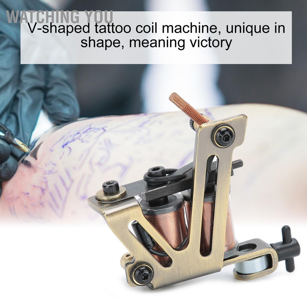 Watching You เครื่องสักคอยล์ Professional Lining Shading Tattoo Machine Alloy Supplies