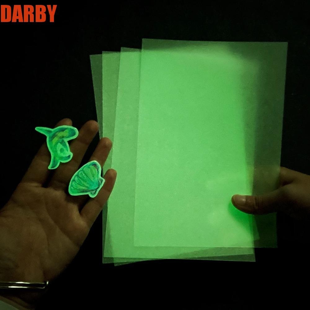 Darby แผ่นหดความร้อน พลาสติกเรืองแสง DIY 5 ชิ้น