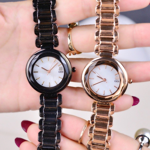 นาฬิกาผู้หญิง Gedi 3077💋ขอบคริสตัล💎 สวยคม ของแท้ 100% นาฬิกา นาฬิกาข้อมือผู้หญิง จีดี้ พร้อมส่งเลย