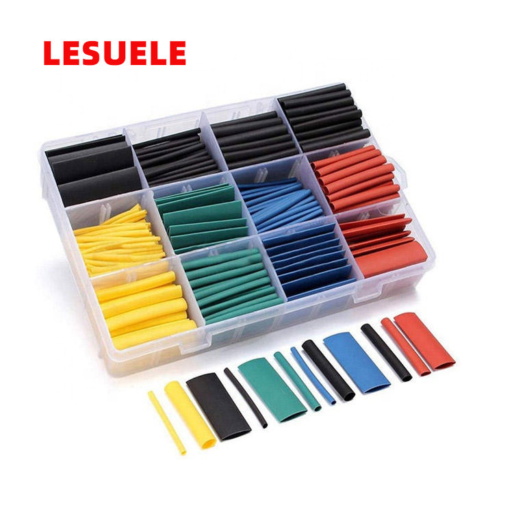 Lesu คุณภาพดี 127/164/328/530/580/ ชิ้น วัสดุฉนวน PE ชุดท่อหดความร้อน