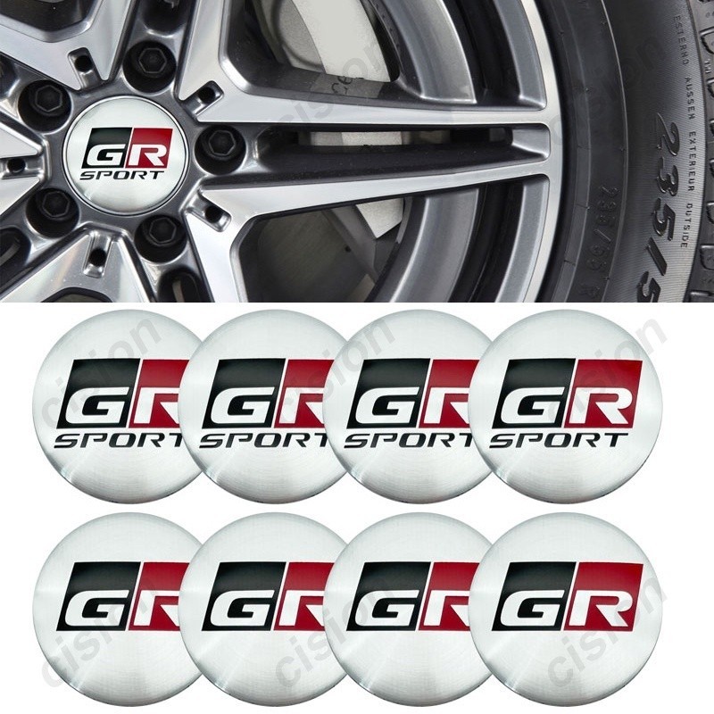 ตกแต่งบ้าน สติกเกอร์โลโก้สัญลักษณ์ 56 มม. 60 มม. สําหรับติดตกแต่งขอบดุมล้อรถยนต์ Toyota GR Gazoo Racing GR Sport VIos Yaris Corolla Cross CHR Avanza Fortune 4 ชิ้น ต่อชุด ส่งด่วน สั่งเลย