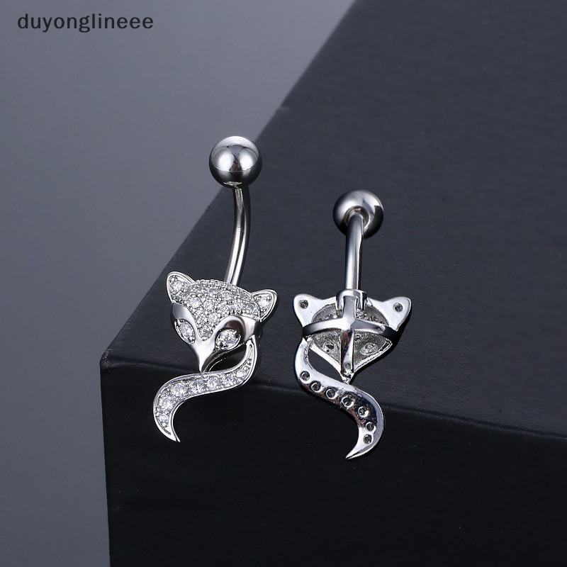 (duyonglineee) ใหม่ จิ้งจอกฝังเพชร รูปสัตว์ จิ้งจอก เซ็กซี่ เครื่องประดับแฟชั่น สําหรับผู้หญิง และผู้ชาย