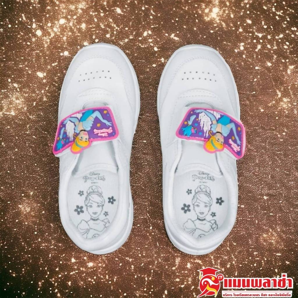 รองเท้านักเรียนอนุบาล รองเท้าผ้าใบสีขาว มีไฟ Gerry Gang รุ่น PC-2219 - รูปที่ 5