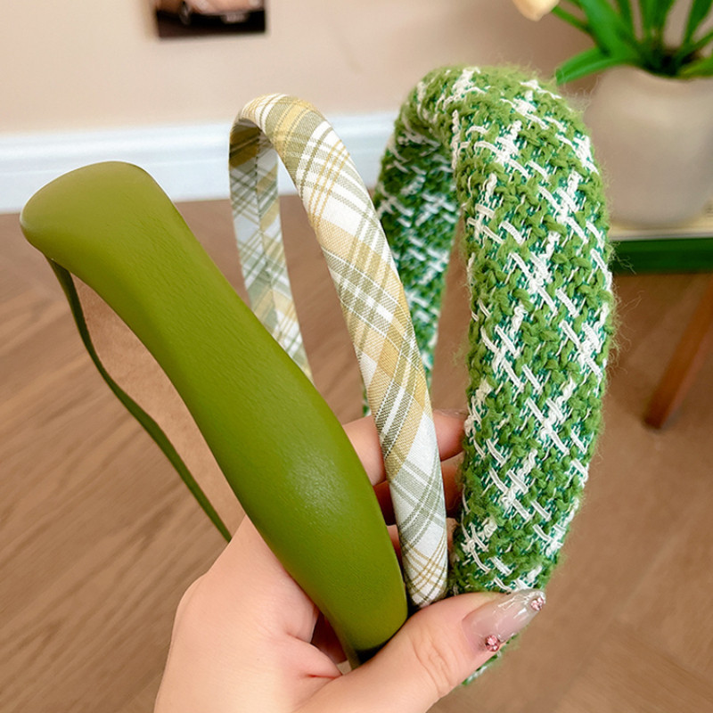 ที่คาดผม สีเขียว ระดับไฮเอนด์ แบบเรียบง่าย แฟชั่นฤดูใบไม้ผลิ และฤดูร้อน สําหรับผู้หญิง - รูปที่ 3