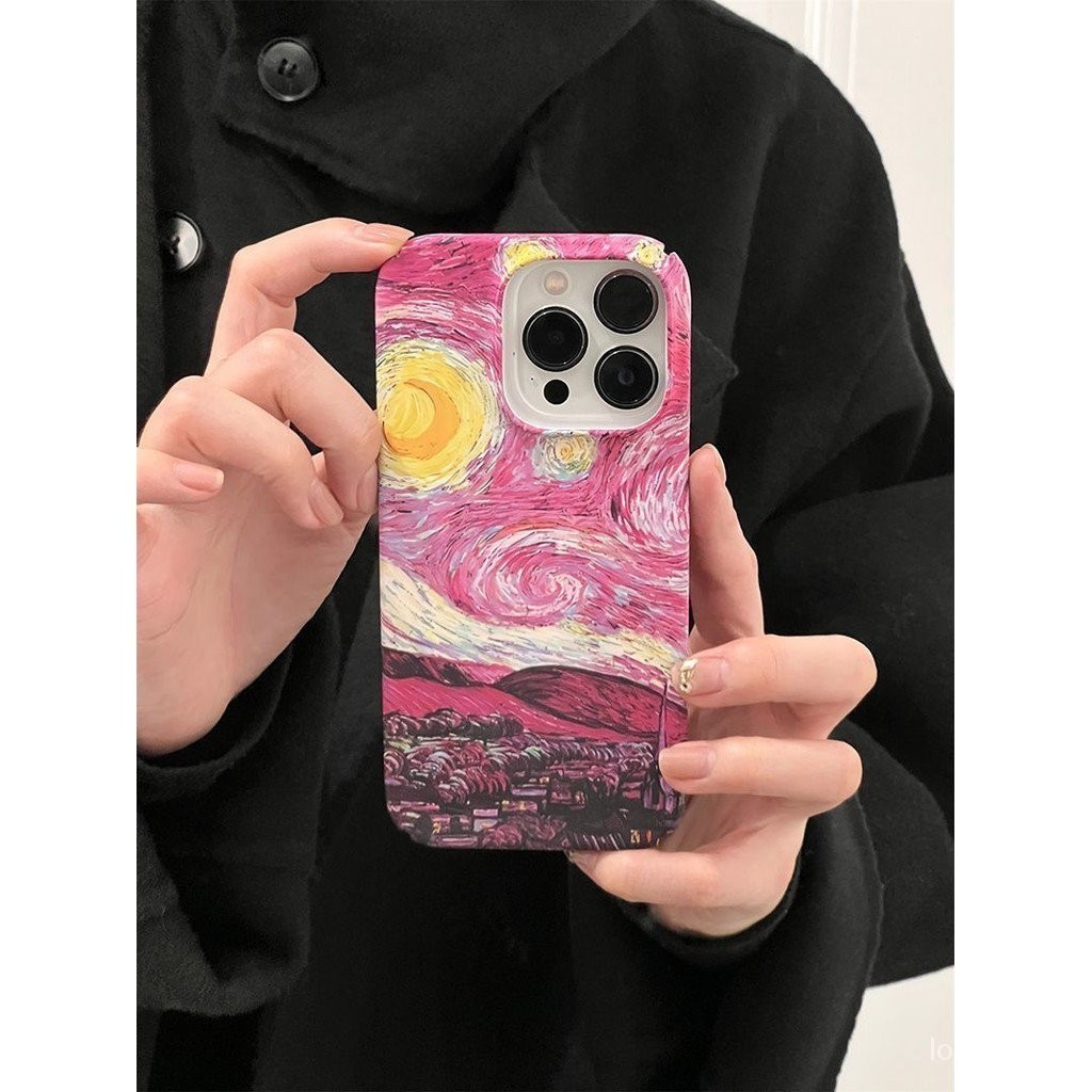 เคสโทรศัพท์มือถือแบบแข็ง กันกระแทก ลายภาพวาดสีน้ํามัน Niche Van Gogh สําหรับ Iphone 15promax 14promax 13promax 12promax 11promax 11pro xsmaxs
