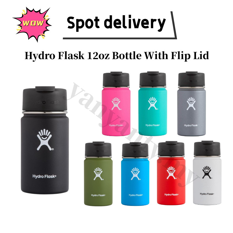 Hydro Flask 12oz ขวดถ้วยสูญญากาศสแตนเลสแบบพกพาพร้อมฝาปิดกาแฟกลางแจ้งเด็ก Thermos BPA ฟรี