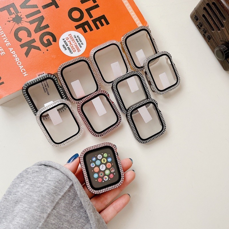 เคสนาฬิกาข้อมือ ประดับเพชร สําหรับ Apple watch 40 มม. 45 มม. 41 มม. 42 มม. 38 มม. 49 มม. iWatch series 3 4 5 6 7 8 se