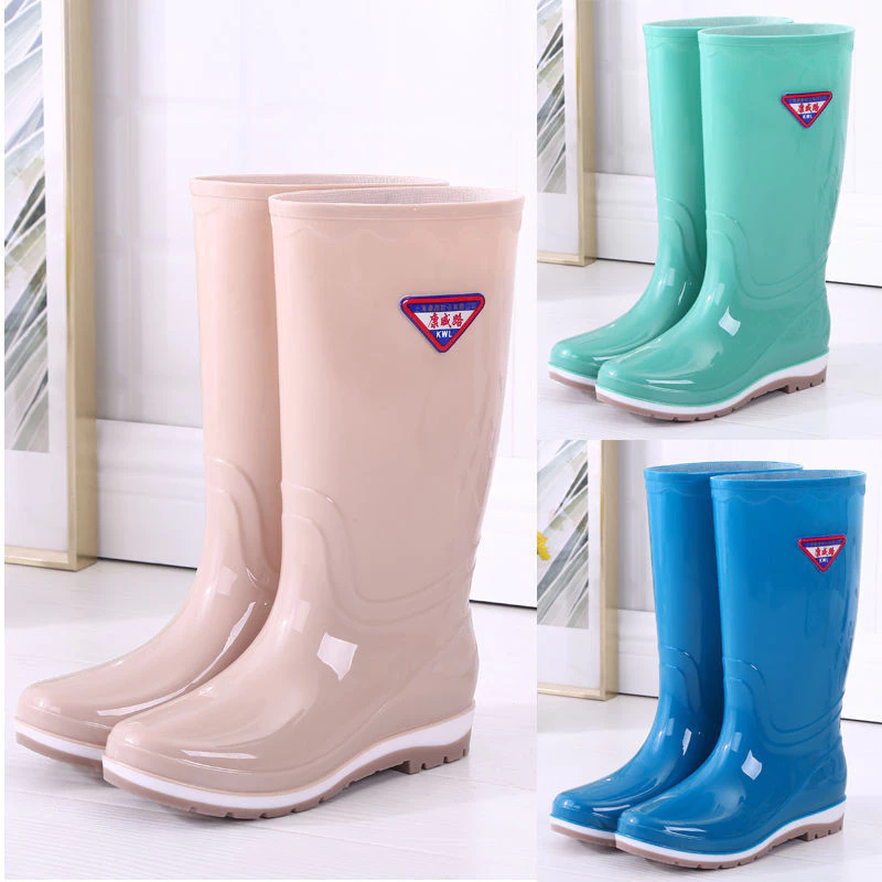รองเท้าบูทกันฝนผู้หญิง ทรงสูงกลางน่อง รองเท้ายางกันลื่น thumbnail 8