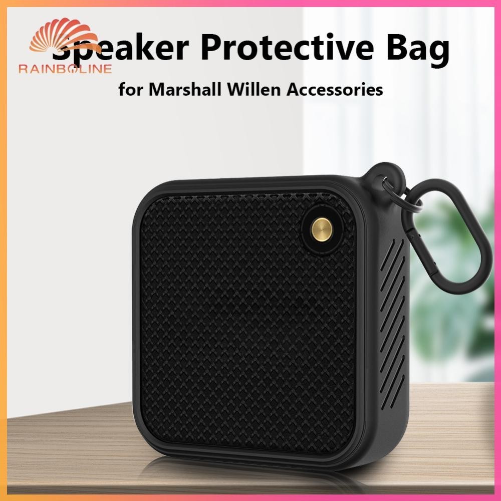 ฝนตก❤  เคสลําโพงซิลิโคน กันกระแทก แบบพกพา พร้อมตะขอโลหะ สําหรับลําโพง Marshall Willen