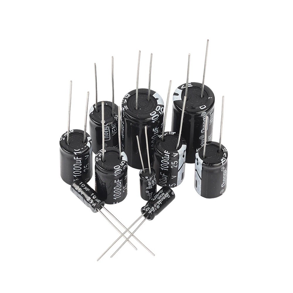 C ตัวเก็บประจุ Electrolytic Capacitor 1uF 2.2uF 3.3uF 4.7uF 10uF 22uF 47uF 100uF 220uF 1000uF 50V 63