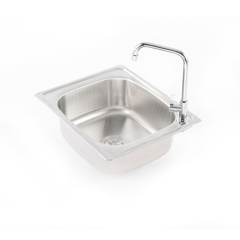 LOCAL789 TECNOGAS อ่างล้างจาน 1หลุม  TNP 10500 SS สีโครเมี่ยม ร้านอยู่ในไทย