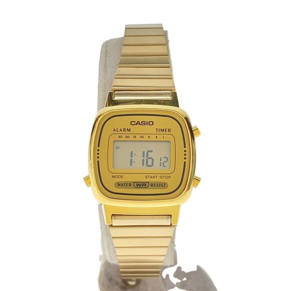 Casio นาฬิกาข้อมือควอทซ์ดิจิตอล สายสแตนเลส La670W สําหรับผู้หญิง
