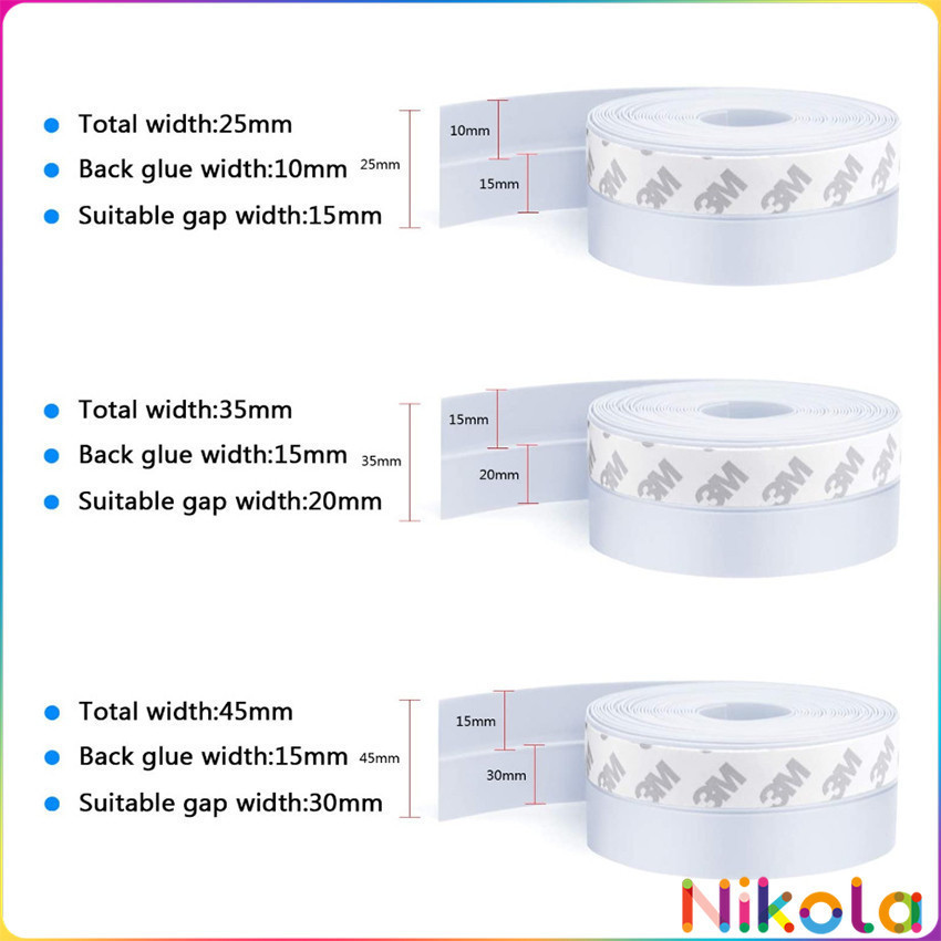 Nikola ซิลิโคนติดขอบประตู กันฝุ่น กันลมออกกันเเมลง sealing strip ราคา ถูกที่สุด ดีลบีเคเค แกลเลอรีภาพที่ 2