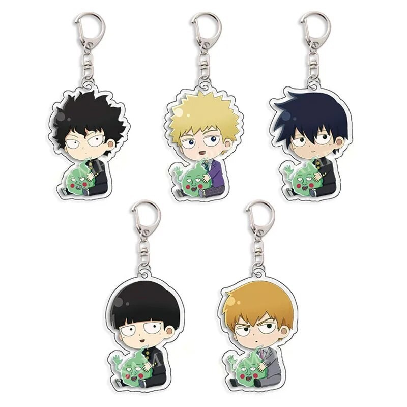 Mob Psycho 100 Kageyama Shigeo Reigen Arataka Ekubo a03 พวงกุญแจกระเป๋าเป้สะพายหลังอุปกรณ์ตกแต่ง