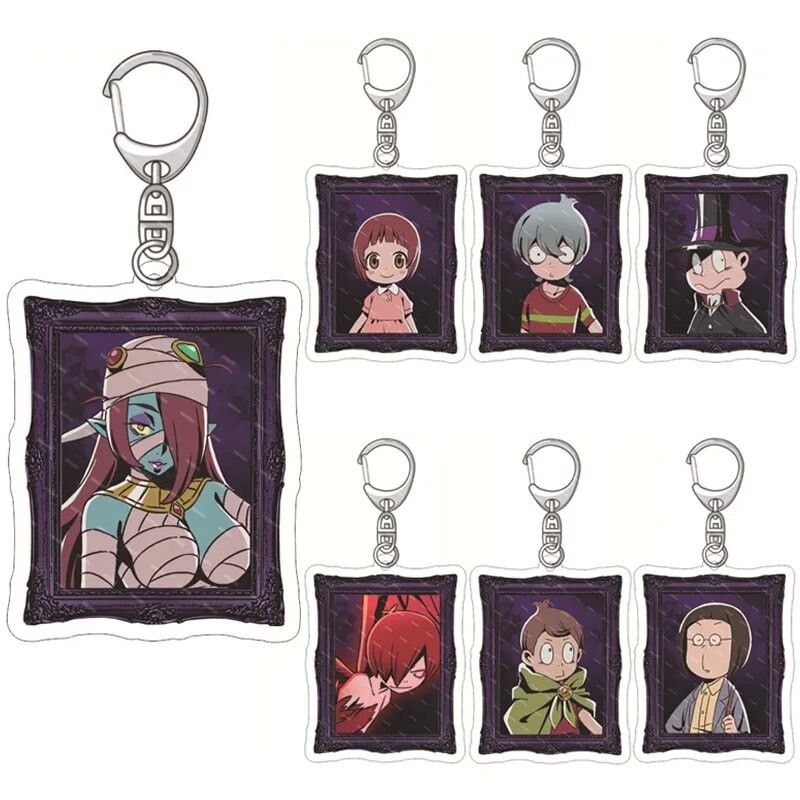 พวงกุญแจอนิเมะ Akuma-kun รุ่น Q การ์ตูนน่ารักพิมพ์อะคริลิค a01 กระเป๋าเป้สะพายหลังอุปกรณ์ตกแต่ง