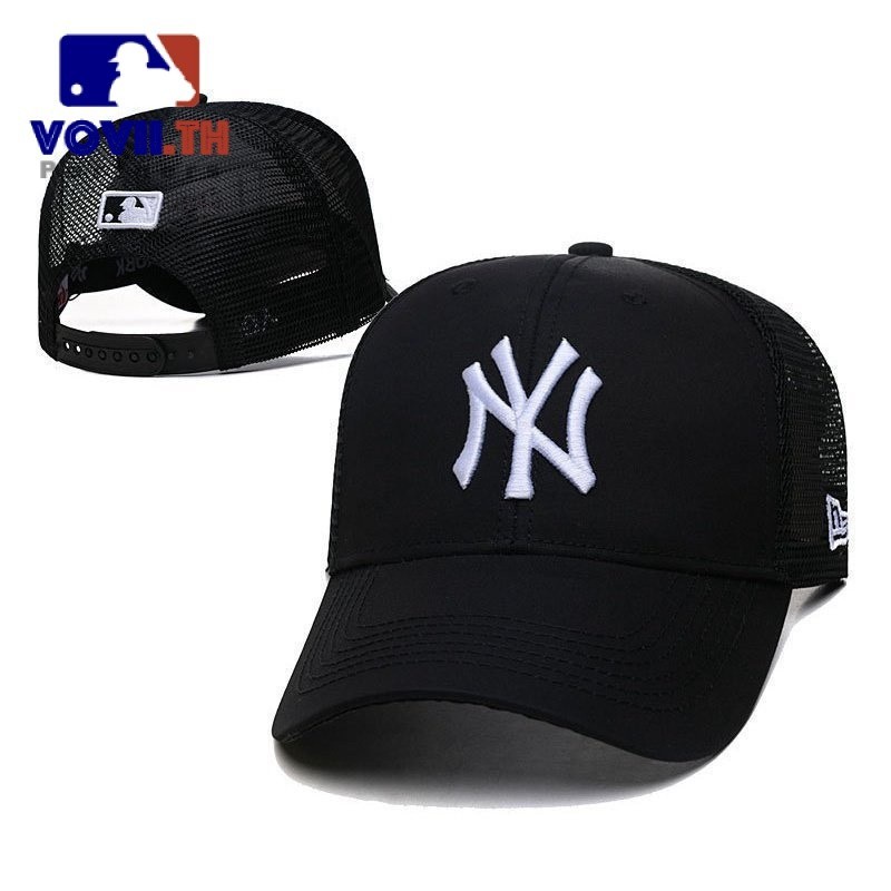♀✗✈ หมวกเบสบอล MLB NY LA sun Yankee สไตล์เกาหลี สําหรับผู้ชาย ผู้หญิง maqe 8t0b 4N7E