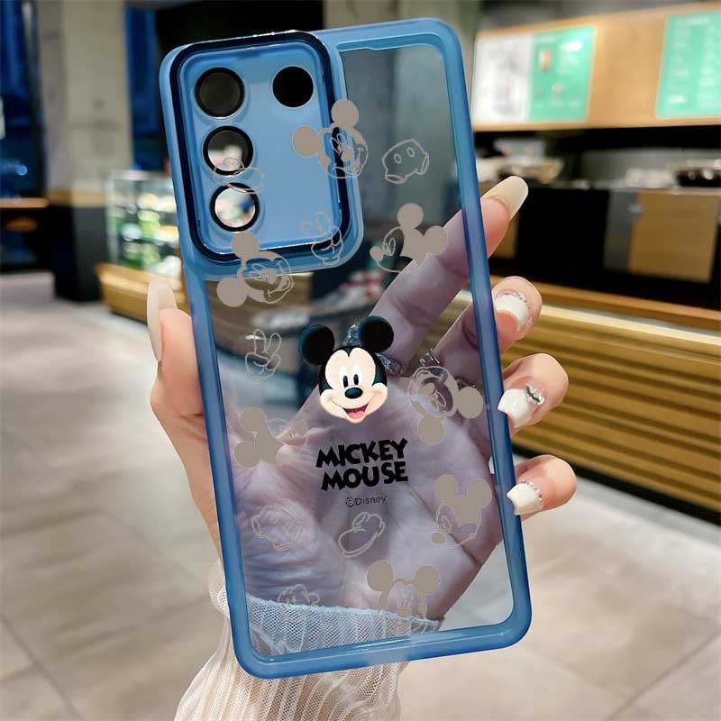Vivo Y200 Y100 5G Casing Mickey Family Mobile Case เมาส์น่ารัก Clear Candy Silicon Case Camera Protector Cover
