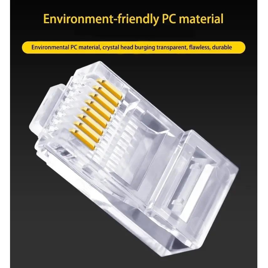 8P8C Crimp End สําหรับสาย Ethernet คอมพิวเตอร์ CAT6 ผ่าน RJ45 Modular Plug Network Connectors - รูปที่ 4