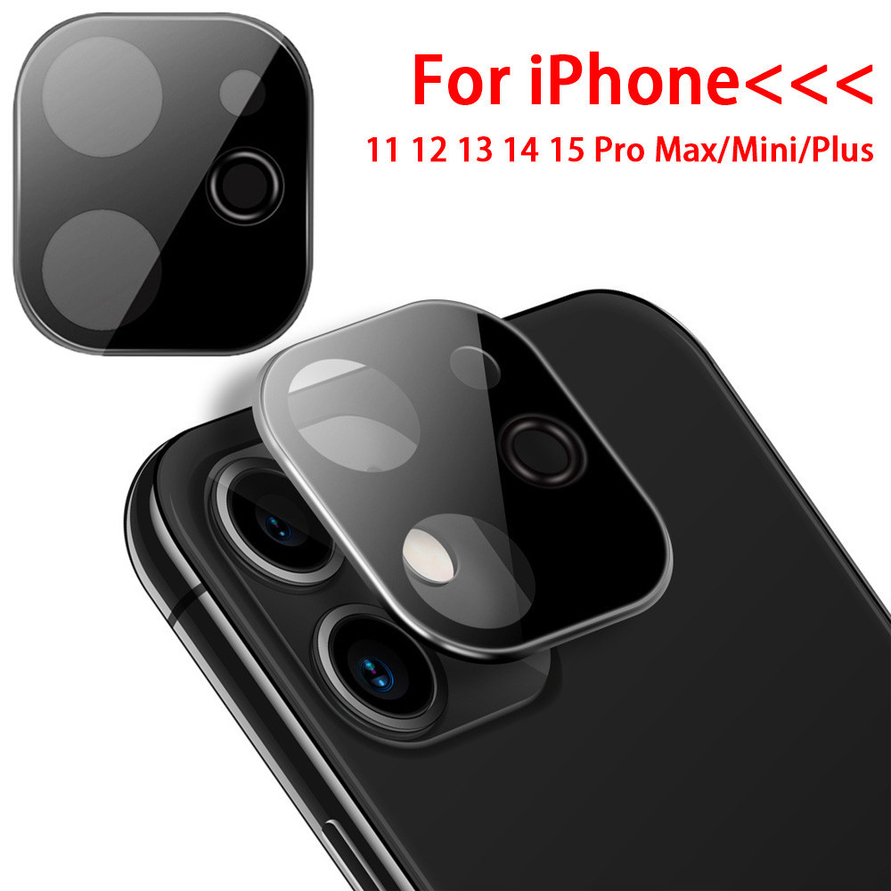 ฟีมกล้อง เลนส์กล้องฟิล์มป้องกัน HD ป้องกันรอยขีดข่วนสำหรับ iPhone 11 12 13 14 15 Pro Max Pro Plus 12 13 Mini ครอบกล้อง