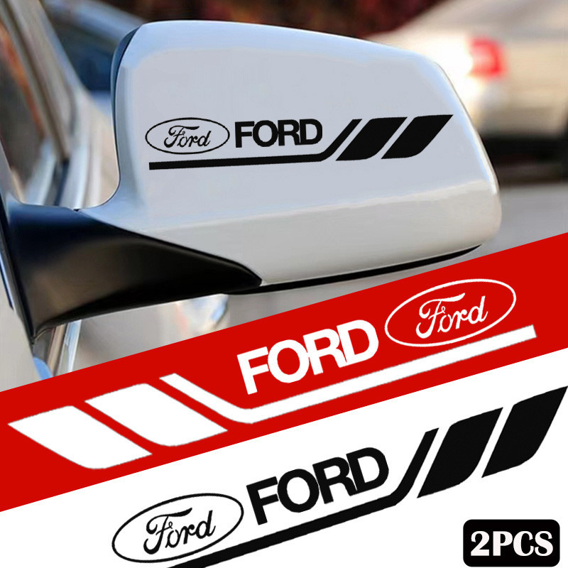 สติกเกอร์ติดกระจกมองหลังรถยนต์ สําหรับ Ford Fox Ranger Wildtrak Transit Edge Everest Fiesta 1 คู่