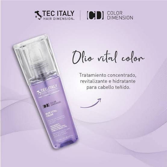 Tec Italy Olio Vital Color 125ml ทรีทเม้นท์ออยล์ สำหรับผมทำสีบ่อยครั้ง แห้งกรอบจากเคมี ขาดง่าย ฟอก ด