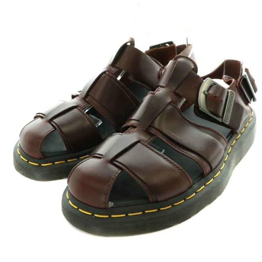 Dr. Martens Kassion Gurkha Sandals Leather 5 24.0cm Brown Direct from Japan Secondhand