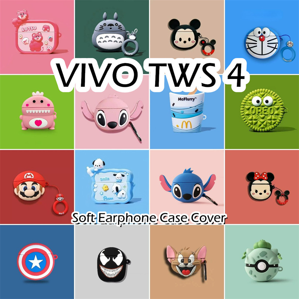 พร้อมส่ง! นําไปใช้กับ VIVO TWS 4 เคส Case เคสหูฟัง ซีรีส์การ์ตูนอินเทรนด์ ซิลิโคนนุ่ม เคส เคสหูฟัง NO.2
