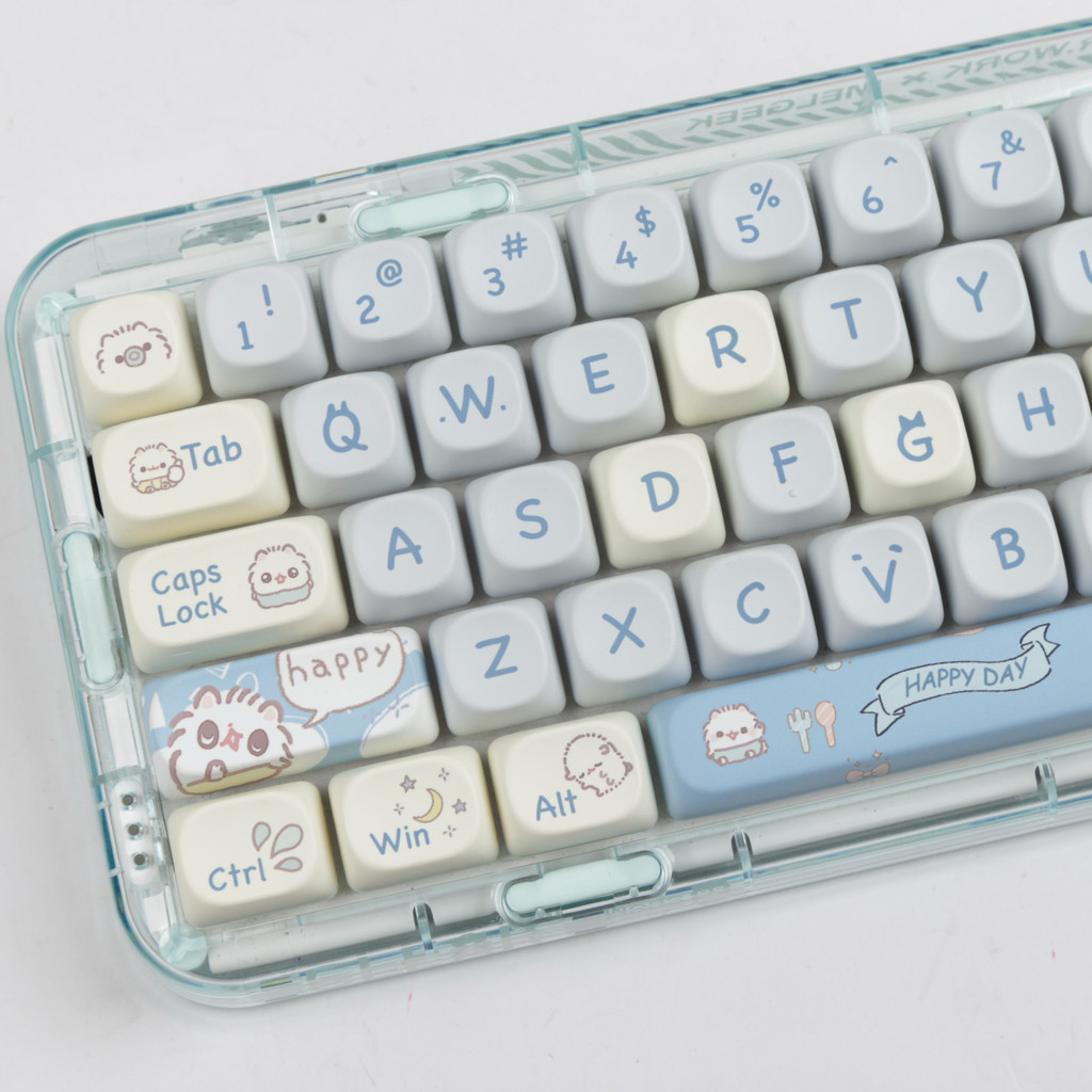 คีย์บอร์ดแบบกลไกปลอกกุญแจ MOA Profile Anime Keycaps ชุด 144keys วัสดุ PBT ส่วนบุคคล Keycaps สําหรับ 