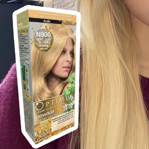 ดีแคช ออพติมัส 900 บลอนด์อ่อนมาก สีผม สีย้อมผม DCASH Optimus 900 Very Light Blonde Hair Color Cream
