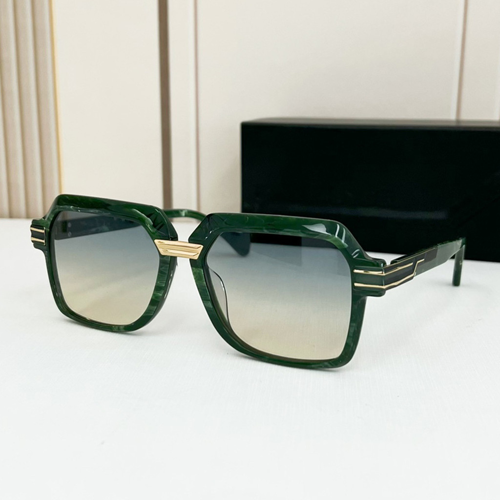 Cartier แว่นตากันแดด สีเขียว กรอบแว่นสังเคราะห์ เดินทาง ชายหาด ขับรถ ปาร์ตี้ กล่องจับคู่