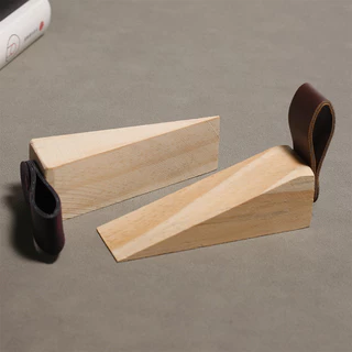 ที่กั้นประตู ที่ขัดประตู​ door stopper แผ่นยึดประตูด้านหลัง กันประตูปิดทำจากไม้จริง