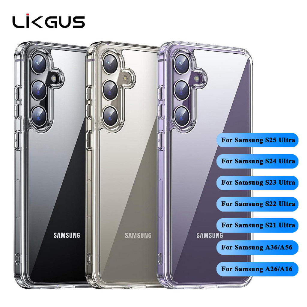 เคสปโทรศัพท์ งานใส แบบดี สําหรับ Samsung Galaxy S25 Ultra S22/S23/S24/S25 Plus,Ultra,Fe A55 A26 A16 A36 A56 Clear HD 047
