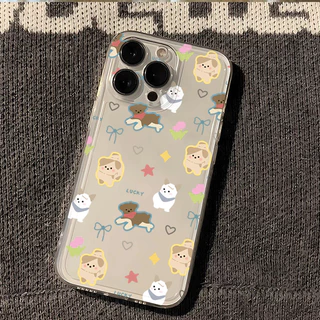 การ์ตูนน่ารักผีเสื้อสุนัขคู่สําหรับredmi 13 14C 12 13Cหมายเหตุ14 13 12 11 Pro Plus Turbo 12S 11 10S 9S Proสนุกคําสัตว์หรูหราใสกันกระแทกTPUนุ่ม