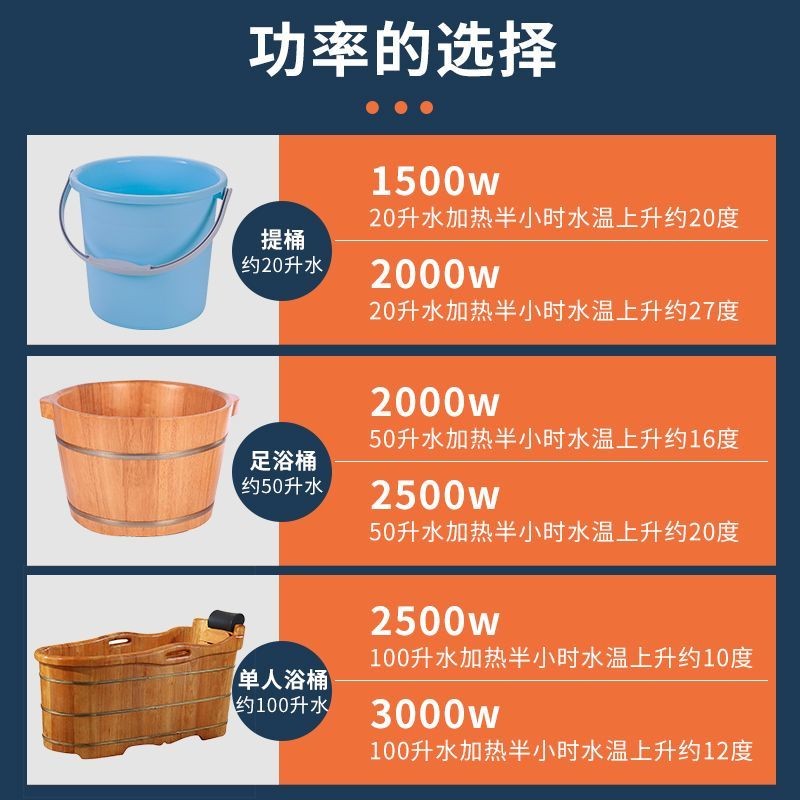 แท่งทำความร้อนอัตโนมัติปลอดภัย ปิดเครื่องอัตโนมัติ แท่งทำความร้อน 220V สำหรับอ่างอาบน้ำในบ้าน เครื่องทำความร้อนอุณหภูมิค - รูปที่ 3