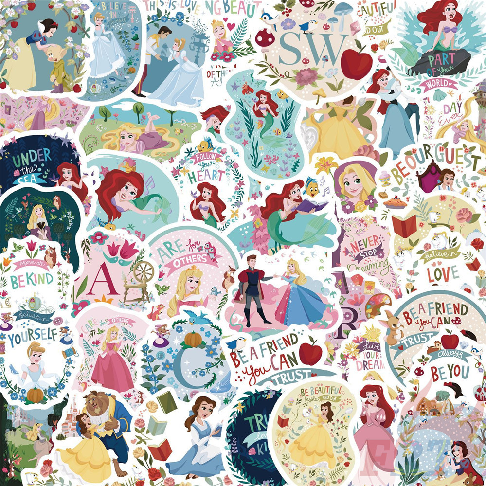 ❉ ง-การ์ตูน เจ้าหญิง . สติ๊กเกอร์ Slang Art Series 01 ตลก ❉ 50 ชิ้น/เซ็ตกันน้ํา DIY Fashion Decals สติ๊กเกอร์ Doodle