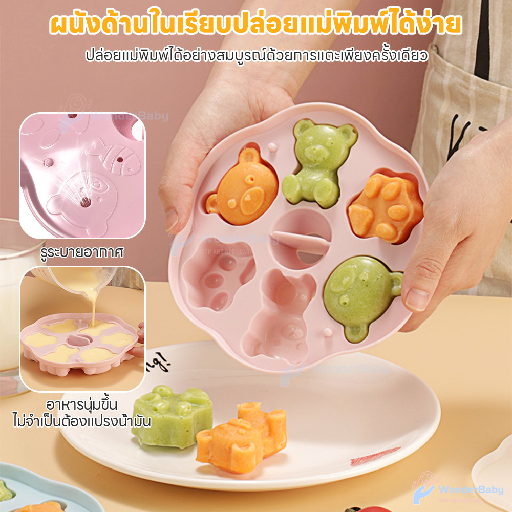 WONDERBABY บล็อคซิลิโคน แม่พิมพ์หมี ทำทาร์ตไข่และไอศกรีมได้ ทําน้ําแข็ง ถอดแม่พิมพ์ง่าย บล็อคแช่แข็งอาหาร - รูปที่ 2