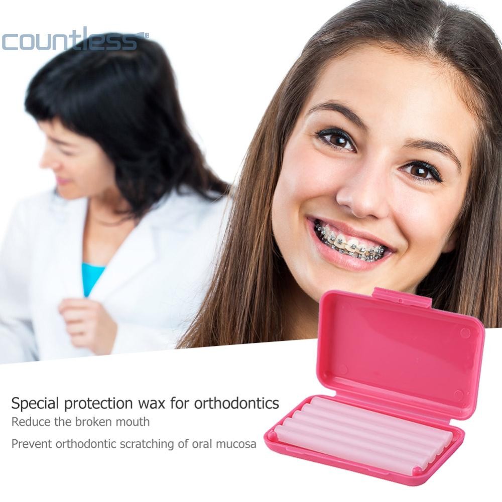 5 ชิ้น/กล่อง Oral Protection Wax Oral Treatment Dental Ortho Wax Dental Appliances S [countless.th]