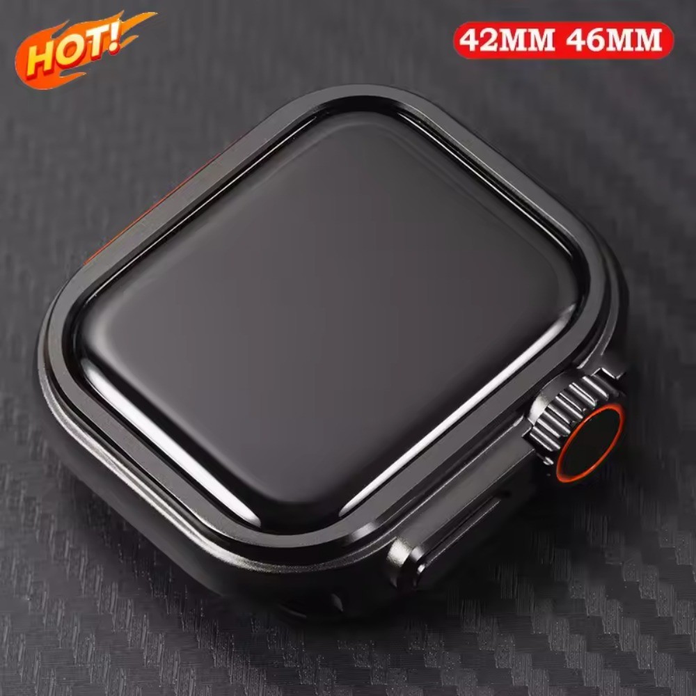 อัพเกรด Ultra Luxury Metal Full Coverage Case เข้ากันได้กับ Apple watch 46 มม.42 มม.สําหรับนาฬิกา se