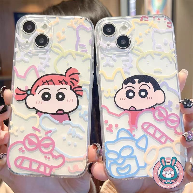 การ์ตูนเครยอนชินจังปลอกใสสําหรับxiaomi Redmi A4 5G A3X A3 A2 A1 Plus Turbo 4 3 Y3 Y2 Y1 Mi 6X 5X A3 