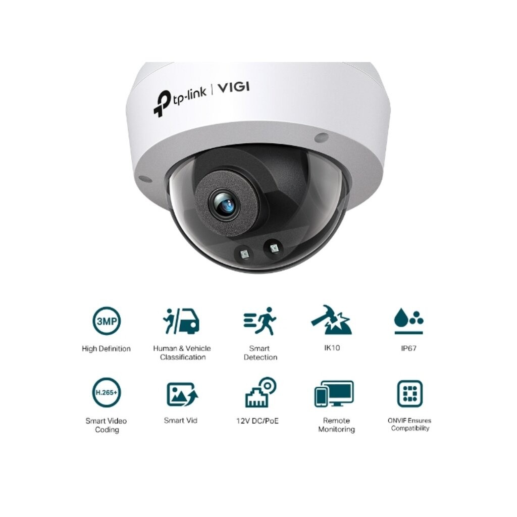 TP-LINK VIGI C230I 3MP IR DOME NETWORK CAMERA กล้องวงจรปิดภายใน