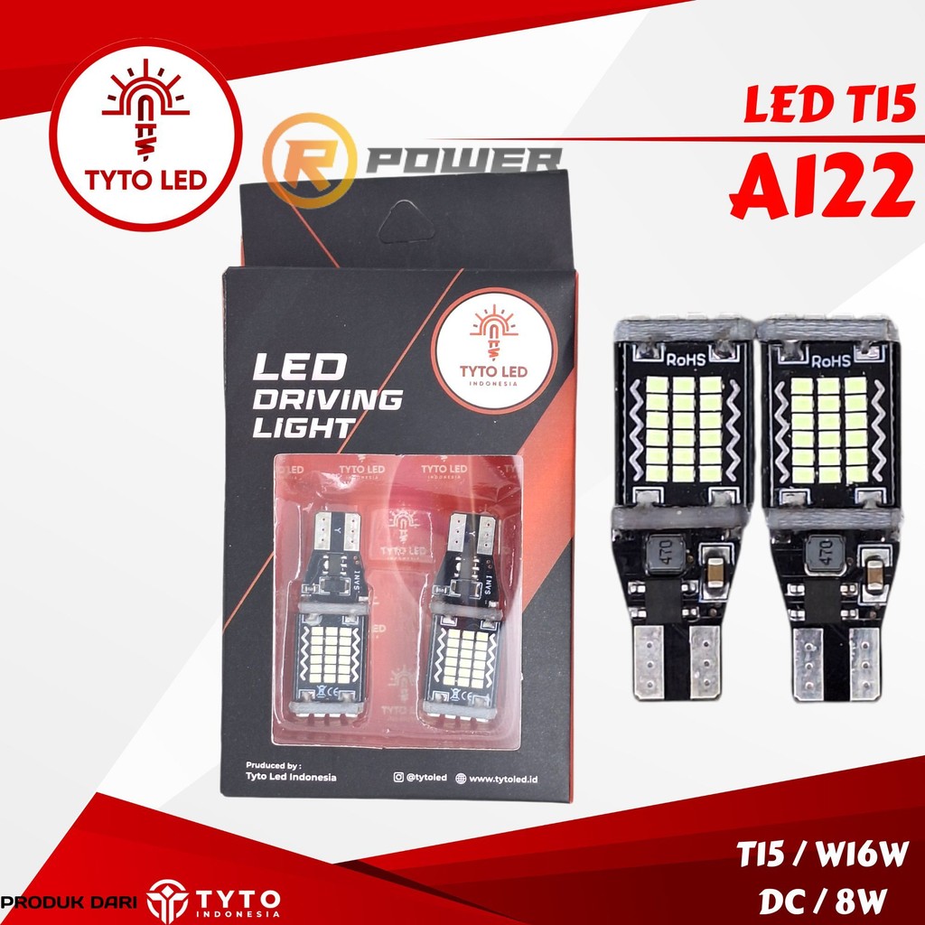 TITO LED A122 ไฟเลี้ยวป้ายทะเบียน T15 W16W 48SMD 8Watt DC ซ็อกเก็ต