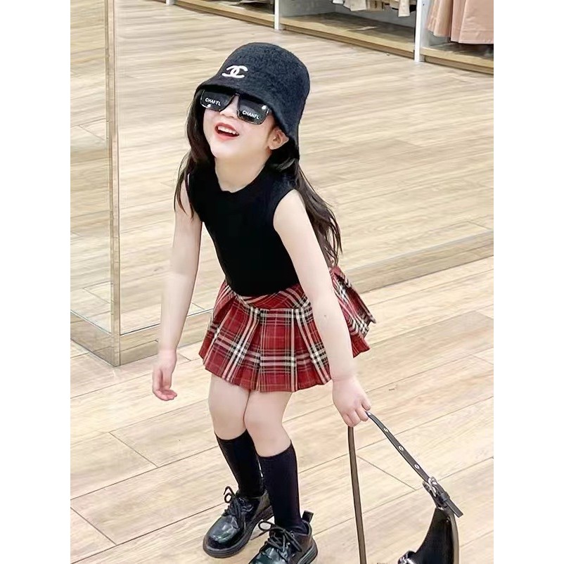 [RICONINI] สไตล์ใหม่ฤดูร้อน Jazz Street Dance สาวร้อนเสื้อกั๊กสั้นกระโปรงสั้นหญิงกระโปรงลายสก๊อตเด็กสูท - รูปที่ 6