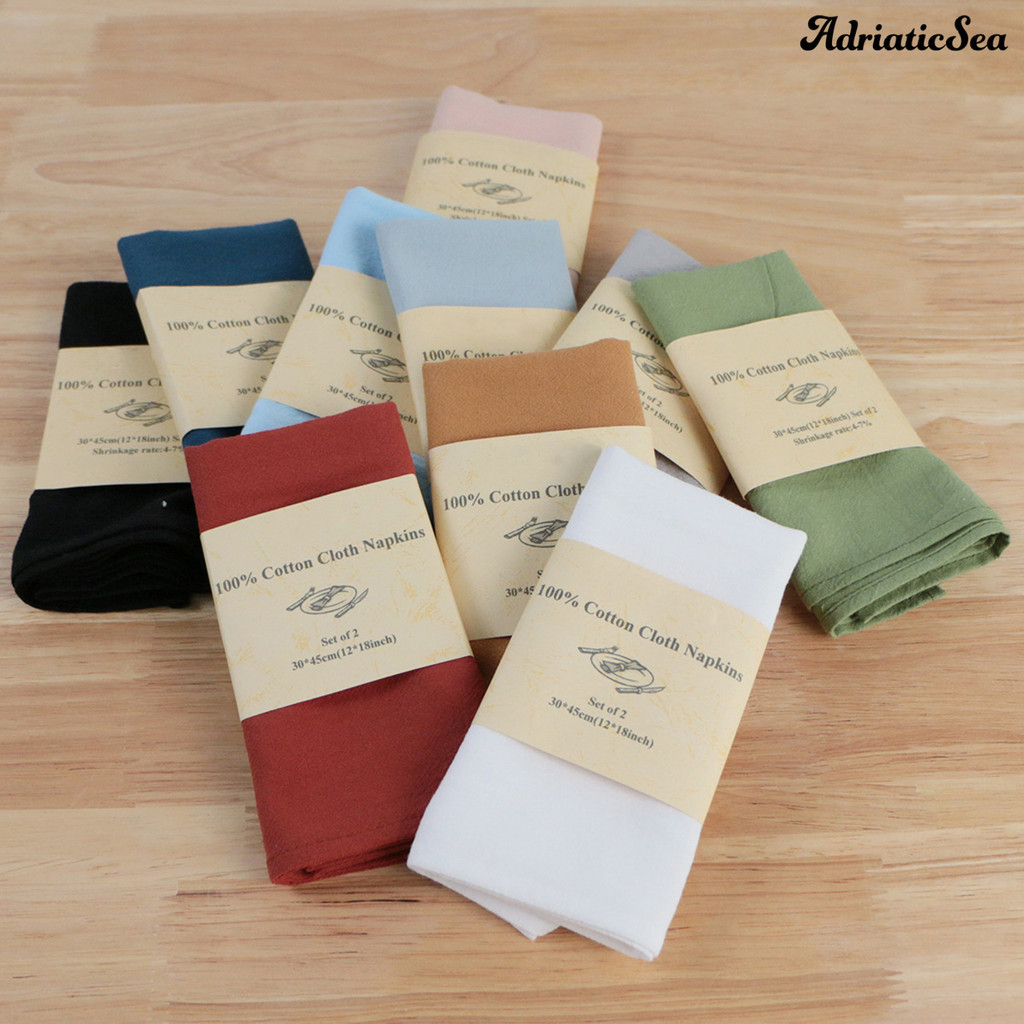 [COD]✪ผ้าเช็ดปาก ผ้าฝ้าย แบบนิ่ม สีพื้น สไตล์โบโฮ สําหรับตกแต่งโต๊ะอาหาร งานแต่งงาน คริสต์มาส
