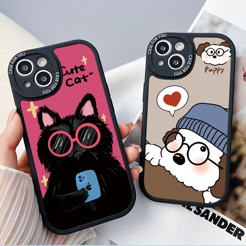 เคสซิลิโคนนิ่ม ลายการ์ตูนสุนัข แมวน่ารัก สําหรับ Realme 11 10 9 8 5G XT X X2 Pro Plus C1 GT Neo 2 3T 3 5 SE | Xmd P080