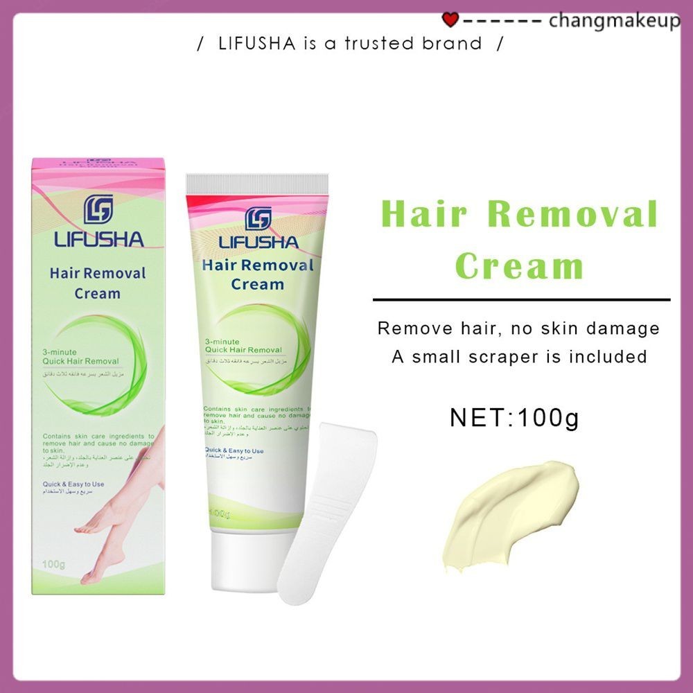 Lifusha Green Hair Removal Cream กำจัดขนอย่างอ่อนโยนโดยไม่ต้องกระตุ้นโดยไม่ทิ้งจุดดำ ครีมกำจัดขนอย่างรวดเร็ว Body Care cod