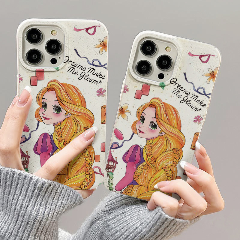 สำหรับ iPhone 11 13 For เคสไอโฟน14 15 12 Pro Max X XS XR 6 7 8 14 15 Plus 12 13 MINI การ์ตูน ผมบลอนด์ เจ้าหญิง รุ่น เคส