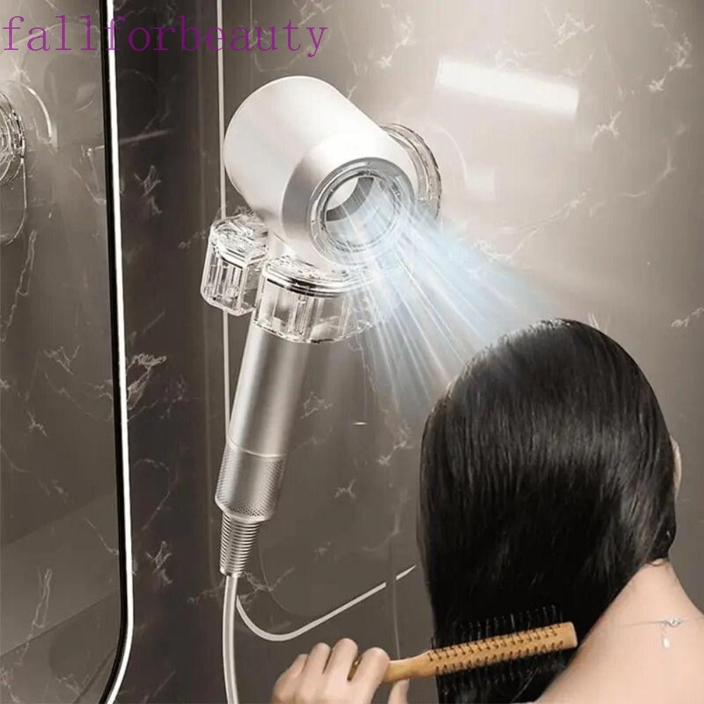 Fallforbeauty ชั้นวางไดร์เป่าผม พลาสติก หมุนได้ ประหยัดพื้นที่ สีเงิน หรูหรา สําหรับบ้าน