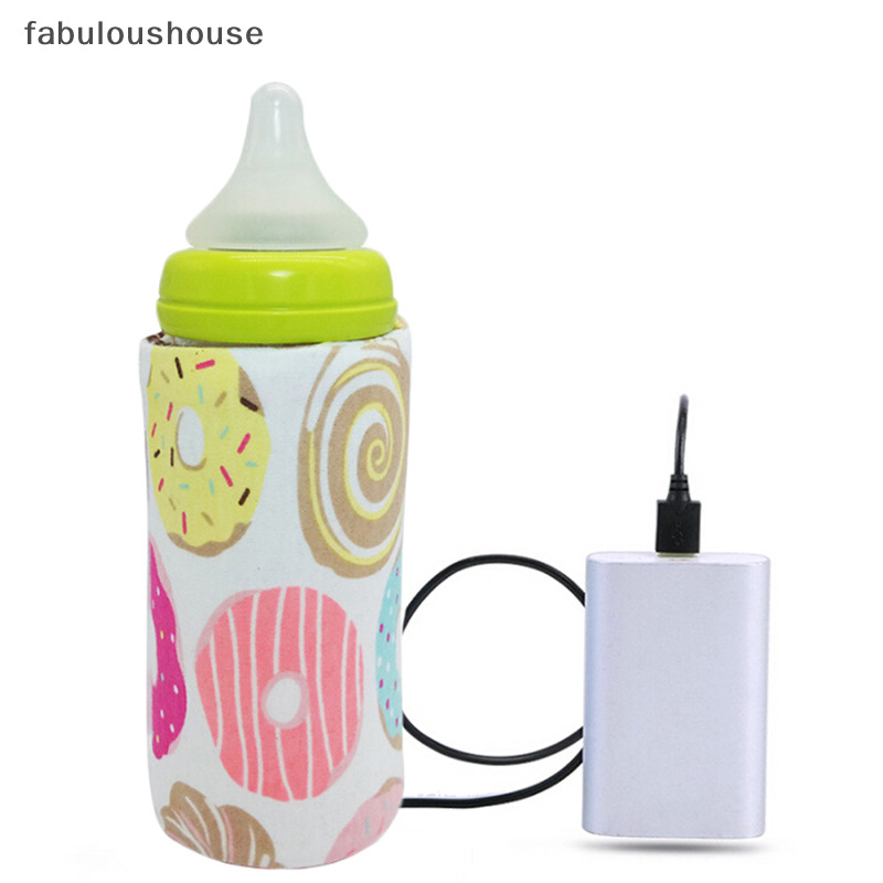[fabuloushouse] เครื่องอุ่นขวดนม แบบพกพา USB สําหรับเด็ก พร้อมส่ง